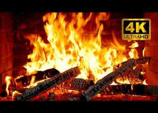 Cozy Fireplace In 4K UHD Crackling Fire Ambience For Sleep Relaxation