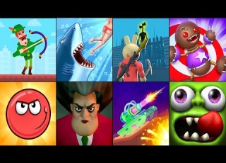 Bowmasters Hungry Shark Evolution Piggy Intercity Kick The Buddy Red Ball 4 Scary Teacher 3D