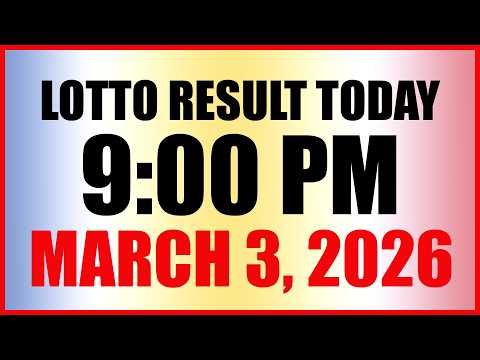 Lotto Result Today 9pm Draw March 3 2026 Swertres Ez2 PCSO Lotto Result Today 9pm Draw March 3 2026 Swertres Ez2 PCSO