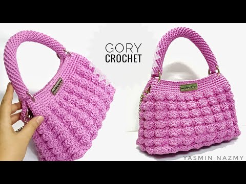 كروشيه شنطة يد واسعه من الداخل موديل مميز وعملي Bag Crochet Tas Rajutan Bolsa De Ganchillo Túi Móc