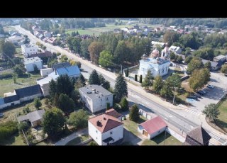  Kleszczele Ul 1 Maja Woj Podlaskie Wrzesień 2024 R Przelot Drona Nad Miastem 4K UHD