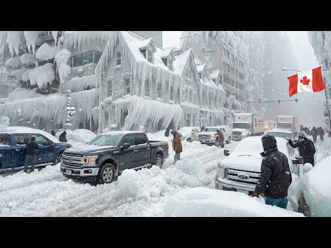 Canada Christmas Chaos Calgary Buried In Blowing Snow Highways Vanish Drivers Trapped
