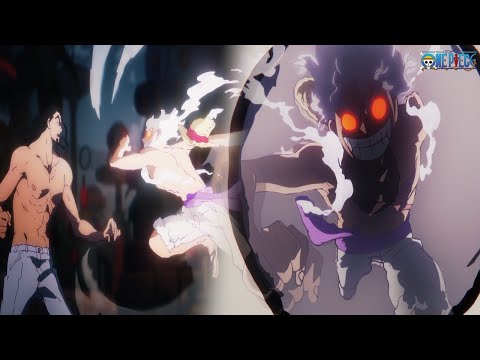 원피스 1100화 애니 풀버전 원작에 없던 미친 작화 니카 루피 VS 로브 루치 동물계 각성자 최고의 전투씬