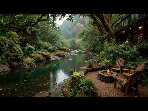 The Most Addictive Spring Riverside Campfire Nature Birds Ambience