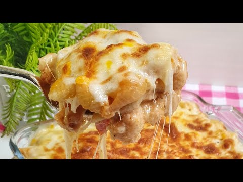 معكرونة بالباشميل والدجاج باسهل طريقة عشاء سهل وسريع معكرونة بالباشميل والدجاج باسهل طريقة عشاء سهل وسريع