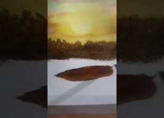  A Beautiful Sunrise Landscape Painting Shorts Art Ytshorts Artist Painting Artwork