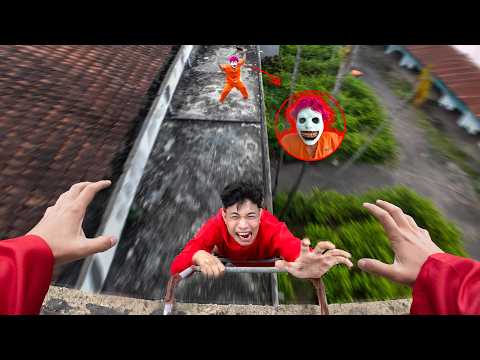 POV Smiling Man Chased Us To The Edge Parkour Escape Gone Wrong