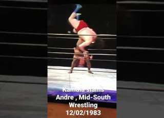 Kamala Slams Andre Mid South Wrestling