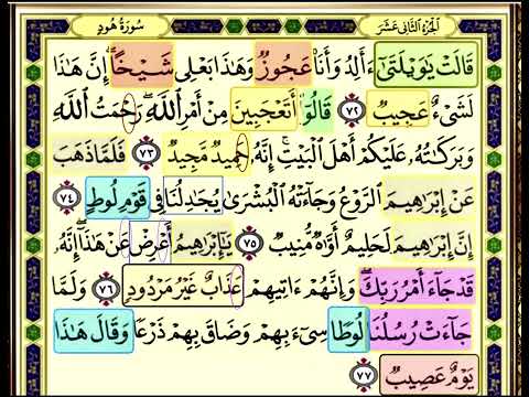 النصف الاول من صفحة 230 من سورة هود الايات من 72 77 مكررة بصوت الشيخ محمود الحصري