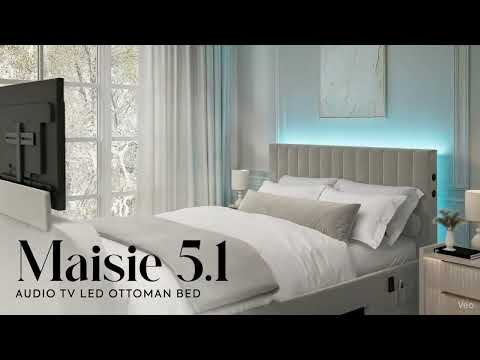 Introducing The Maisie 5 1 Ottoman Surround Sound LED TV Bed