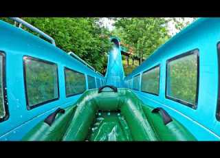  Canada S BEST LONGEST Water Coaster POV Tsunami At Super Aqua Club
