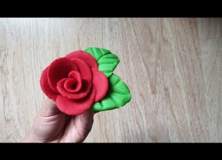 How To Make A Play Doh Flower طريقة عمل وردة بالصلصال