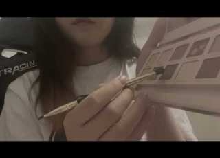 雑ASMR カメラに直接メイクするからね 無言