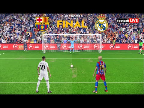 BARCELONA Vs REAL MADRID Penalty Shootout Final Supercopa Espana 2026 EFootball PES