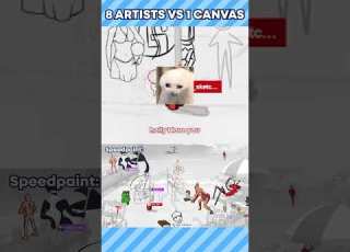  This Is What Happens When 8 Artists Draw On The Same Canvas Shorts
