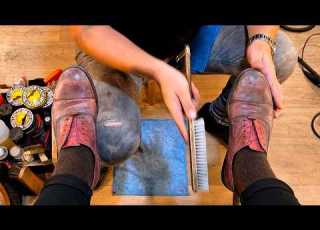  PURE ASMR Shoe Shine Bringing Almost Trash Oxfords Back To Life