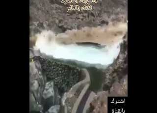 شاهد وقارن نسبة التغيرات المناخية للمعتاد مثل نسبة السيل للحاجز المائي اليمن ابلور