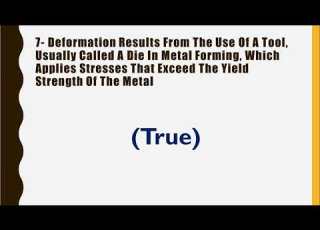 Mcq Metal Forming