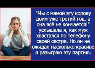 Мы с мамой эту корову доим уже третий год а она всё не кончается Хвастался муж по телефону