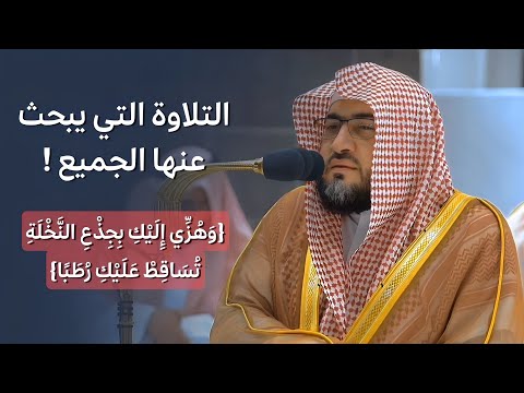 وهزي إليك بجذع النخلة تساقط تلاوة حجازية خاشعة للشيخ بندر بليلة التلاوة التي يبحث عنها الجميع