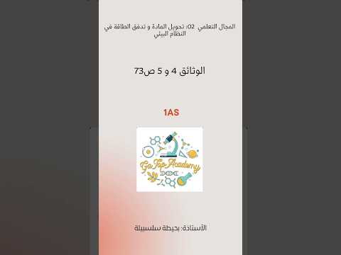 وثائق 4و 5ص73 بحيطة سلسبيلة اولي ثانوي علوم تحليل منحنى 1as