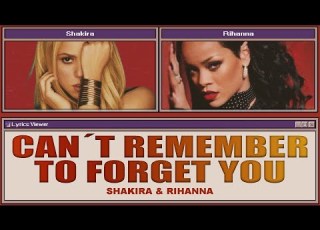  Shakira Rihanna CAN T REMEMBER TO FORGET YOU Color Coded Lyrics