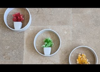 3 PC Wall Decor Flower Pots Mart89 Brand گھر کا آرائشی فرنیچر اور مصنوعی پھول