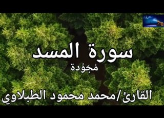 سورة المسد م ج و دة القارئ الطبلاوي Surat Al Masd Al Tablawy