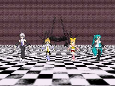 Mmd Chibi Haku Miku Len Rin Happy Together