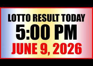  Lotto Result Today 5pm Draw June 9 2026 Swertres EZ2 PCSO