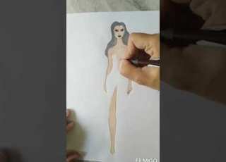 تعلم رسم فستان مميز موديل سمكة خطوة بخطوة