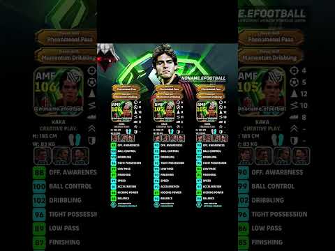 NEW Kaká AMF Progression Different Boosters Tested EFootball 2026 Brazil Acmilan Real