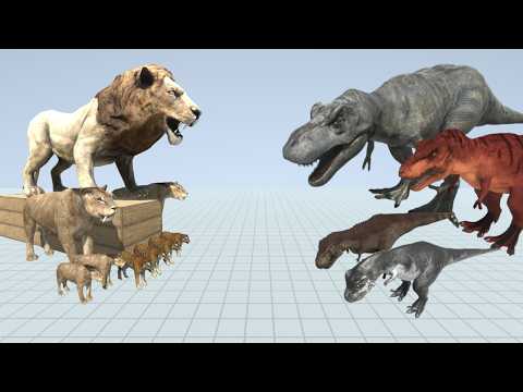 Lion Team Vs Tyrannosaurus Rex Team Dinosaur Arena Challenge ARBS