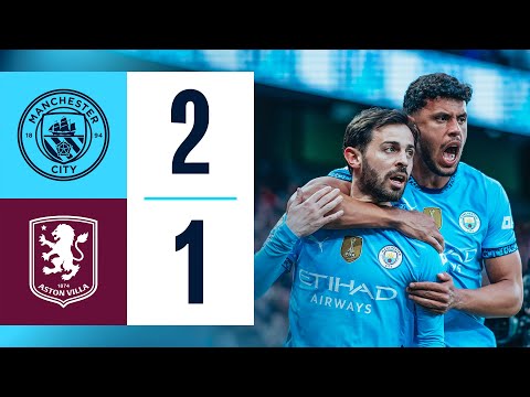 Highlights NUNES FIRES INJURY TIME WINNER AS CITY MOVE UP TO THIRD City 2 1 Aston Villa
