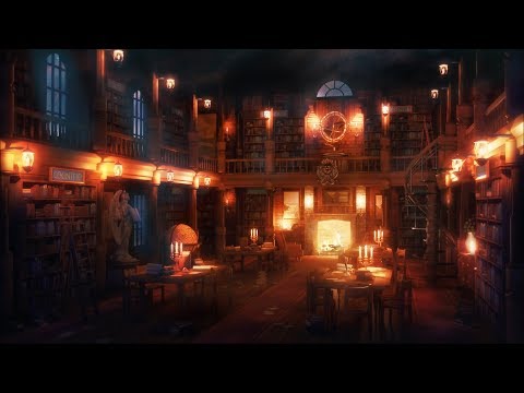 Royal Library Rain And Thunderstorm Sounds On Study Ambience With Crackling Fireplace