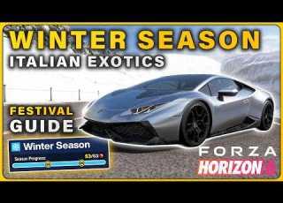 چگونه چالش های فصل زمستان را تکمیل کنیم لیست پخش جشنواره Exotics ایتالیا Forza Horizon 6