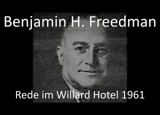  Benjamin H Freedman Rede Im Willard Hotel 1961 Deutsch Zionismus Und Deutschland