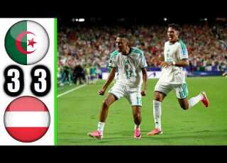 ملخص مباراة الجزائر والنمسا 3 3 اهداف الجزائر والنمسا كأس العالم 2026