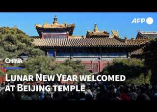  Chinese Welcome Lunar New Year Visiting Lama Temple In Beijing AFP
