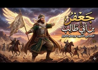  جعفر بن ابي طالب به جناحان مدرجان بالدماء وهو مصبوغ القوادم