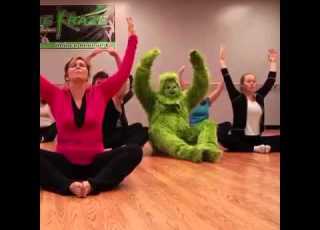 The Grinch Doing Yoga