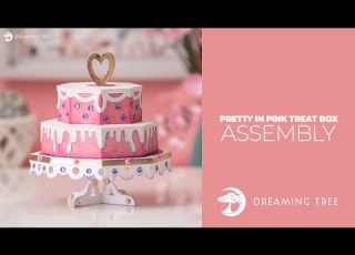  SVG File Pretty In Pink Treat Box Assembly Tutorial For Cricut Silhouette And ScanNCut