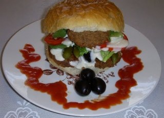 همبرگر سویا Soybean Burger Hamberger Soya
