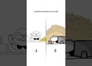  HOW MANY BANANAS DO YOU HAVE A Vs B Animation Meme Shorts