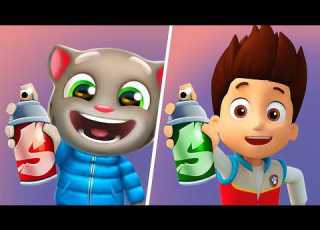 Talking Tom Gold Run VS Paw Patrol Subway Surf Tom Gold Run New Update Talking Tom Cat Gameplay