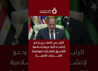 الرئيس المصري يدعو لإنشاء آلية عربية إسلامية للتنسيق المشترك لمواجهة التحديات الأمنية