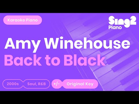 Amy Winehouse Back To Black Piano Karaoke