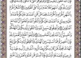 سورة البقرة من 191 الى اية 196