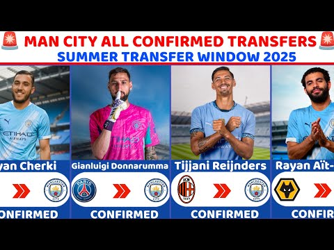 MANCHESTER CITY CONFIRMED Transfers 2025 26 All Signings Exits This Summer