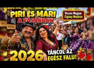 PIRI ÉS MARI A VÁSÁRBAN Vicces Magyar Cigány Mulatós 2026 Táncol Az Egész Falu